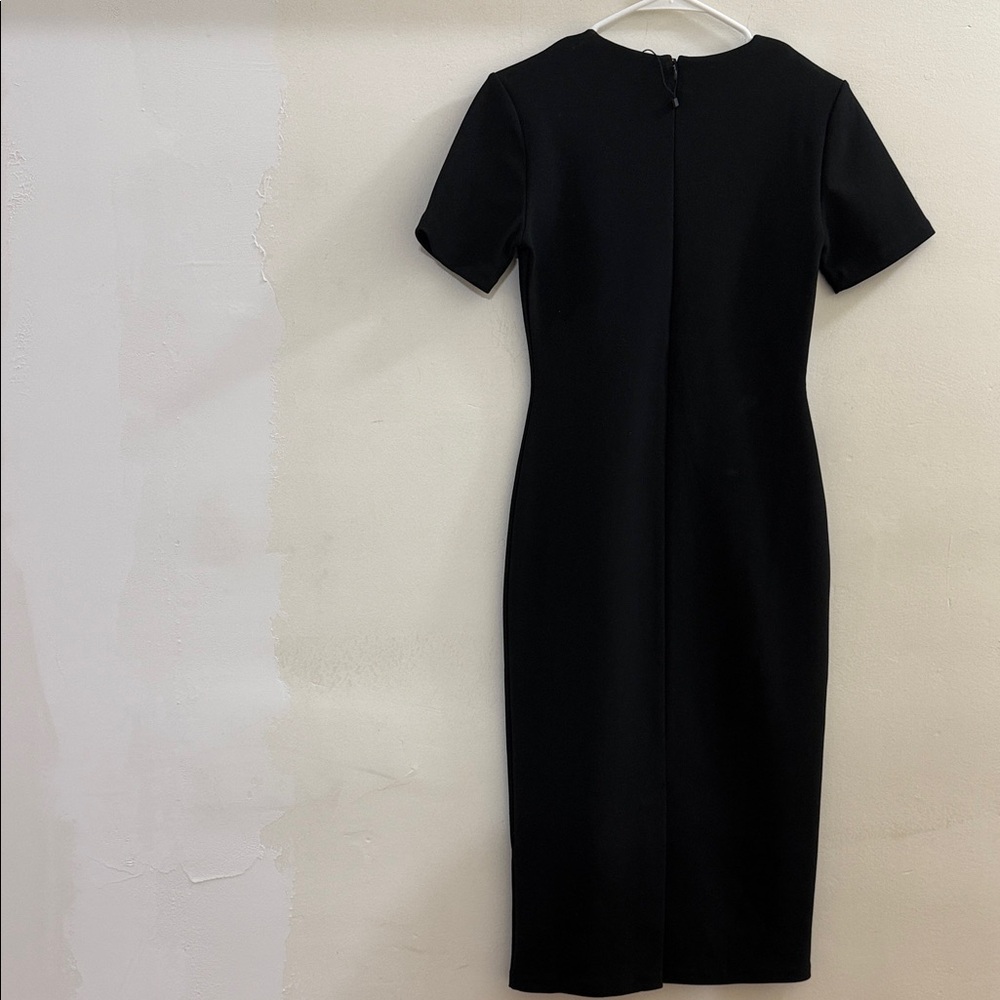 Zara Elegant Black Midi Dress - Picture 2 of 4